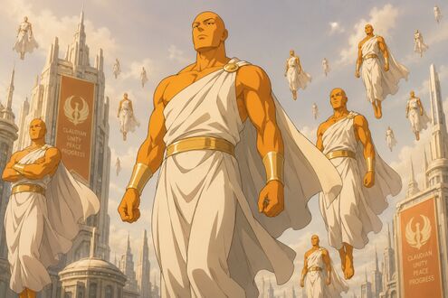 A Claudian delegation in one of Anthara's high cities.